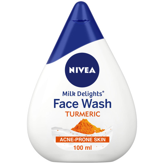 NIVEA Milk Delights Turmeric Face Wash - Reduces Pimple-Causing Bacteria