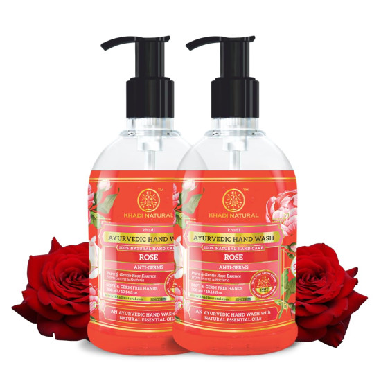 Khadi Natural Handwash - Rose Fragrance & Hydrating Formula