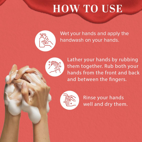 Khadi Natural Handwash - Rose Fragrance & Hydrating Formula