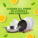 Vim Dishwash Liquid Gel Lemon Refill - Powerful Lemon Cleaning