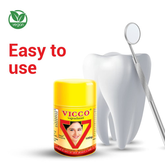 VICCO VAJRADANTI POWDER - Ayurvedic Care for Strong Teeth & Gums