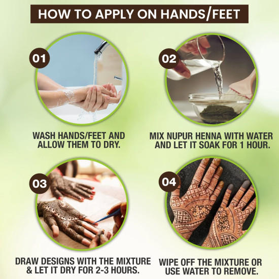 Godrej Nupur 100% Pure Henna Powder - Natural Hair Colouring & Conditioning