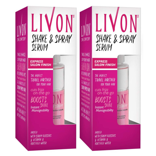 Livon Shake & Spray Serum - Frizz-Free, Smooth & Glossy Hair On-The-Go