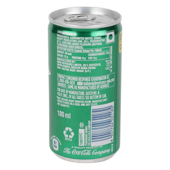 Sprite Soft Drink - Lime, 180ml - Refreshing Lime Beverage