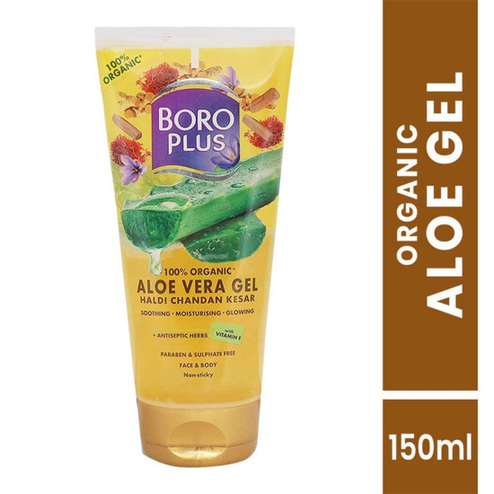 BoroPlus Aloe Vera Gel With Haldi Chandan Kesar - Soothing & Moisturizing Gel