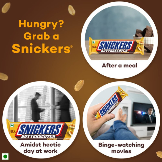 Snickers Butterscotch Chocolate Bar - Nutty Delight with Caramel & Nougat