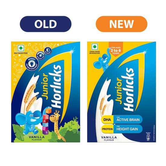 Junior Horlicks Health & Nutrition Drink Vanilla - Supports Overall Growth for Kids