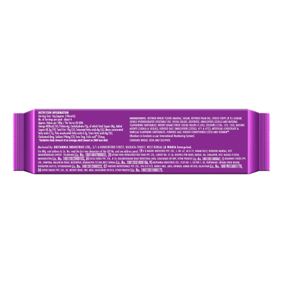 Britannia Tiger Krunch Chocochips Cookies - Delightful Choco Treat
