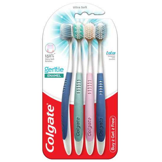 Colgate Gentle Enamel Ultra Soft Bristles Manual Toothbrush - Enamel Care Colgate Gentle Enamel Ultra Soft Bristles Manual Toothbrush - Enamel Care
