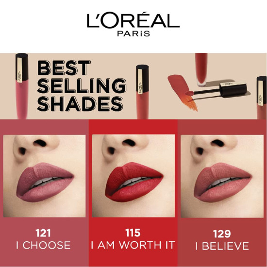 L'Oréal Paris Lipstick - Matte Finish & Lightweight Feel L'Oréal Paris Lipstick - Matte Finish & Lightweight Feel