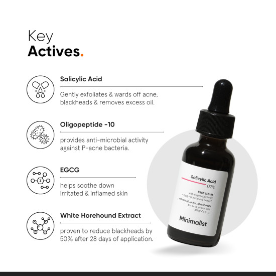 Minimalist 2% Salicylic Acid Serum - BHA Exfoliant for Acne