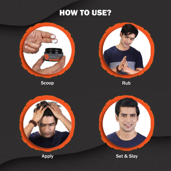 Set Wet Hair Wax For Men - Ultra Light & Non-Sticky Matte Finish