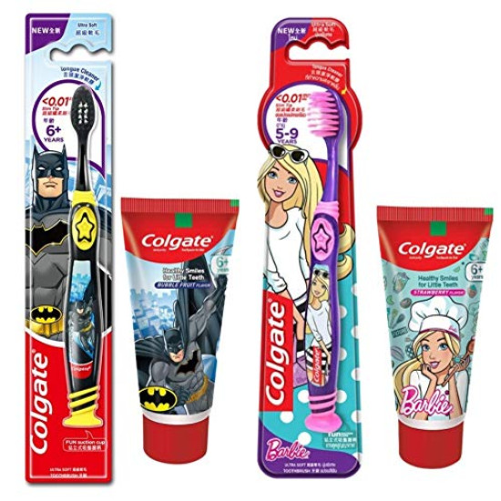 Colgate Kids Anti-Cavity Toothbrush & Toothpaste Set - Extra Soft & Bubble Fruit Flavor Colgate Kids Anti-Cavity Toothbrush & Toothpaste Set - Extra Soft & Bubble Fruit Flavor