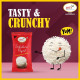 DNV Tasty Plain Sabudana Papad 480gm - Authentic Tapioca Snack