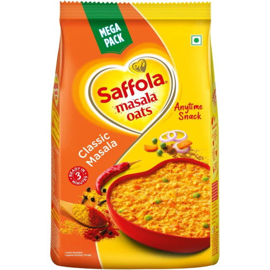 Saffola Masala Oats & Saffola Oats Combo - Wholegrain Healthy Breakfast