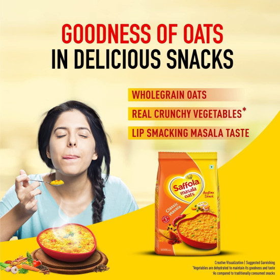 Saffola Masala Oats & Saffola Oats Combo - Wholegrain Healthy Breakfast