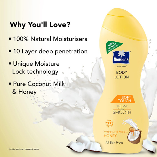 Parachute Advansed Soft Touch Body Lotion - Pure Coconut Milk & Honey
