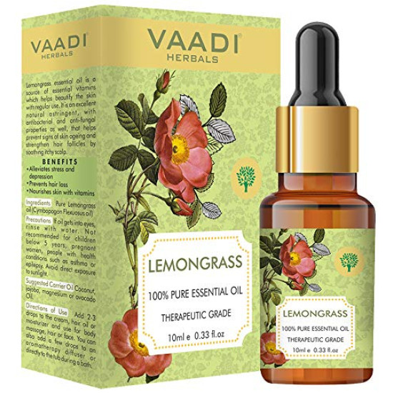 Vaadi Herbals Lemongrass Essential Oil - Stress Relief & Anti-Ageing Vaadi Herbals Lemongrass Essential Oil - Stress Relief & Anti-Ageing