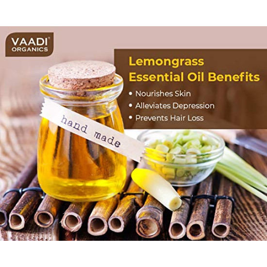 Vaadi Herbals Lemongrass Essential Oil - Stress Relief & Anti-Ageing Vaadi Herbals Lemongrass Essential Oil - Stress Relief & Anti-Ageing