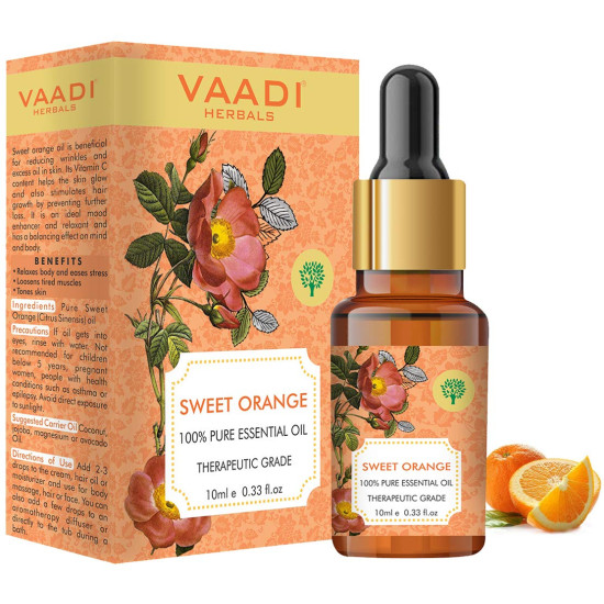 VAADI HERBALS Sweet Orange Essential Oil - Vitamin C Reduces Hairfall