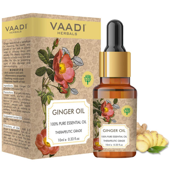 Vaadi Herbals Ginger Essential Oil - 100% Pure Therapeutic Grade
