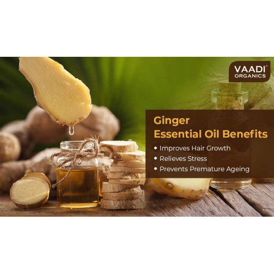 Vaadi Herbals Ginger Essential Oil - 100% Pure Therapeutic Grade