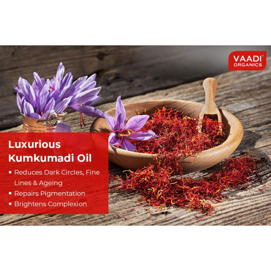 VAADI HERBALS Luxurious Kumkumadi Oil - Pure Mix of Saffron & Sandalwood