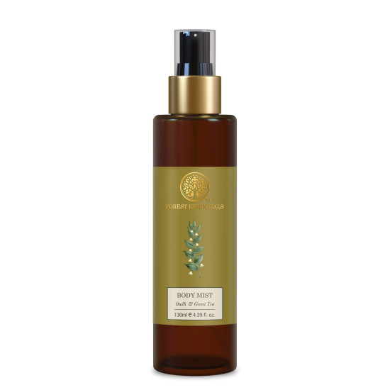 Forest Essentials Body Mist Oudh & Green Tea - Long Lasting & Intense Perfume