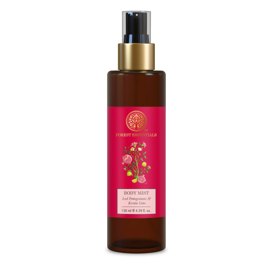 Forest Essentials Body Mist Iced Pomegranate & Kerala Lime - Luxury Citrus Fragrance