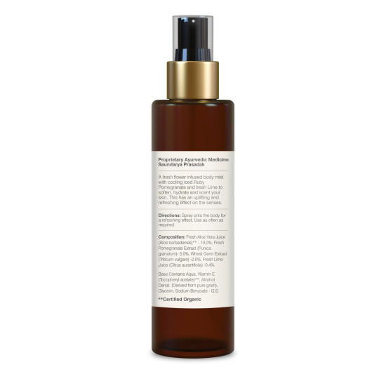 Forest Essentials Body Mist Iced Pomegranate & Kerala Lime - Luxury Citrus Fragrance