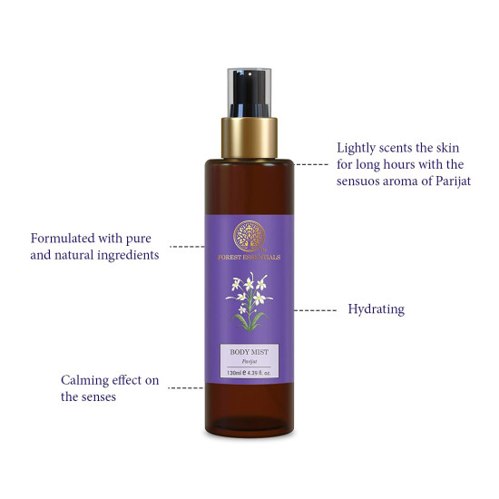Forest Essentials Body Mist Parijat - Natural & Hydrating Luxury Fragrance