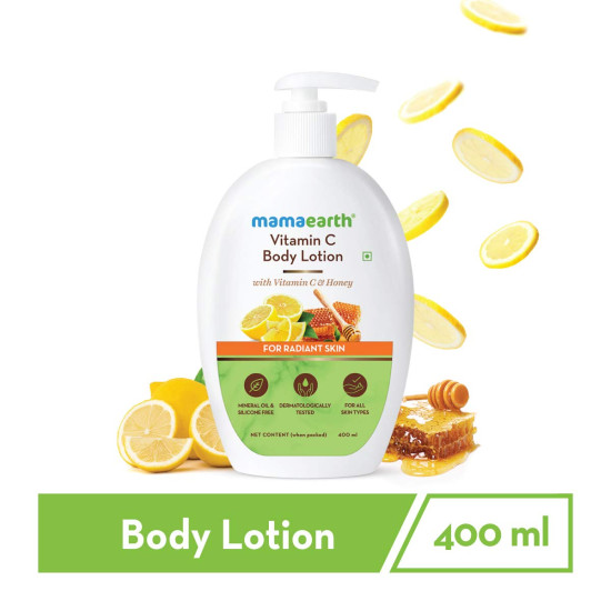 Mamaearth Vitamin C Body Lotion - Deep Hydration & Natural Ingredients