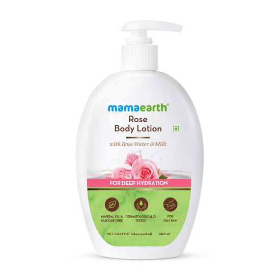 Mamaearth Rose Body Lotion - Nourishing Skincare for Dry Skin