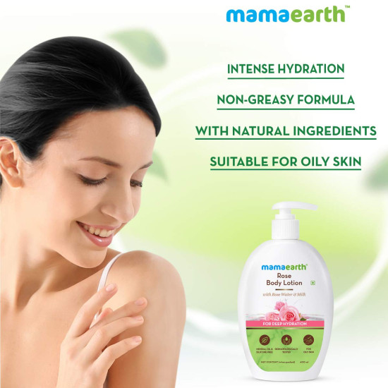 Mamaearth Rose Body Lotion - Nourishing Skincare for Dry Skin