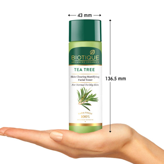 Biotique Tea Tree Skin Clearing Mattifying Facial Toner - Treats Acne & Tightens Pores