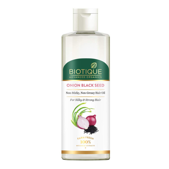 Biotique Onion Black Seed Hair Oil - Controls Hair Fall & Promotes Growth