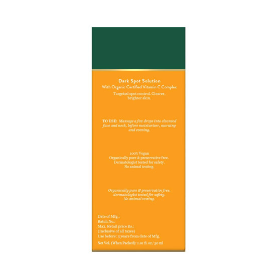 Biotique Vitamin C Dark Spot Solution Serum 30ml - Brightening & Radiant Skin