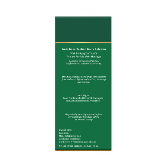 Biotique Tea Tree Anti-Imperfection Daily Solution Face Serum - Purifying for Oily Skin