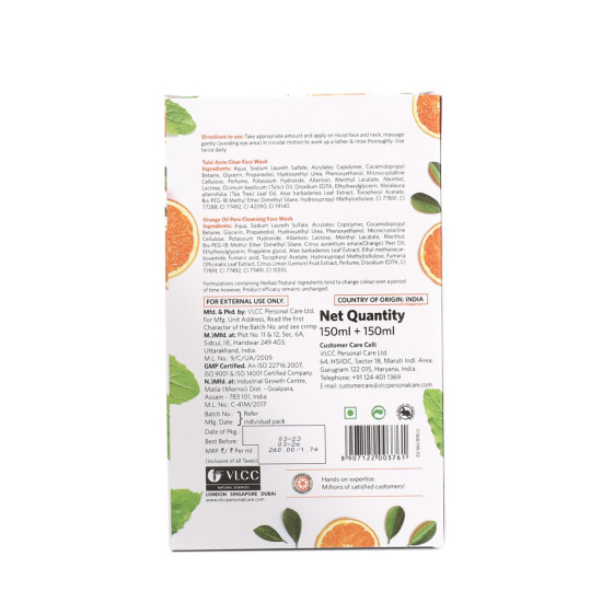 VLCC Tulsi Acne Clear Face Wash - Anti-Acne & Oil Control VLCC Tulsi Acne Clear Face Wash - Anti-Acne & Oil Control