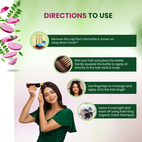 Kesh King Organic Onion Oil - Reduces Hair Fall & Boosts Growth