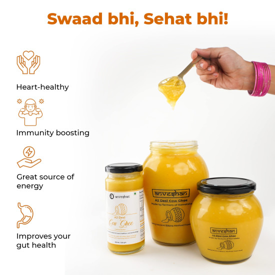 Anveshan A2 Cow Ghee 1L - Pure Bilona Method Ghee Anveshan A2 Cow Ghee 1L - Pure Bilona Method Ghee