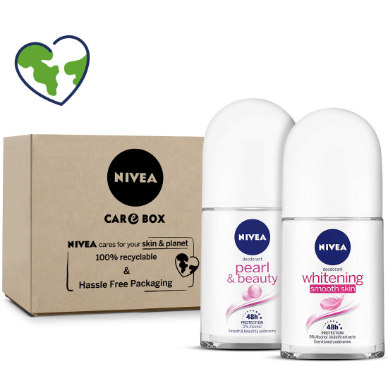 NIVEA Roll On Deodorants - Whitening & Pearl Beauty | 48H Protection