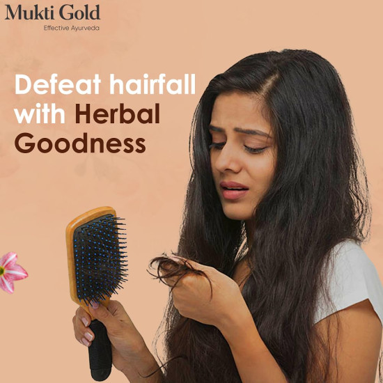 Axiom Mukti Gold Anti-Dandruff Shampoo 400Ml With Aloe Vera | Hydrates & Restores Shine | Controls Dandruff | Made With 100% Herbal Extracts | Ph Balanced