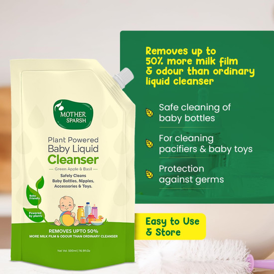 Mother Sparsh Natural Baby Liquid Cleanser - Plant-Powered Cleaning Solution
