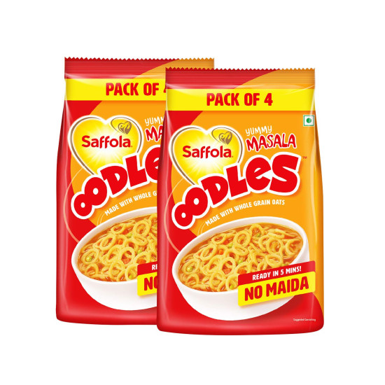 Saffola Oodles Instant Noodles - Yummy Masala Flavour