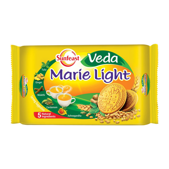 Sunfeast Veda Marie Light Biscuits - Enriched with Natural Ingredients