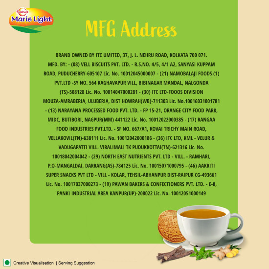 Sunfeast Veda Marie Light Biscuits - Enriched with Natural Ingredients