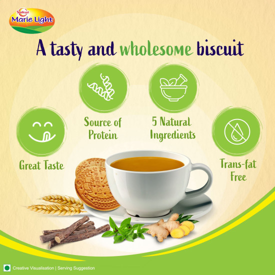 Sunfeast Veda Marie Light Biscuits - Enriched with Natural Ingredients