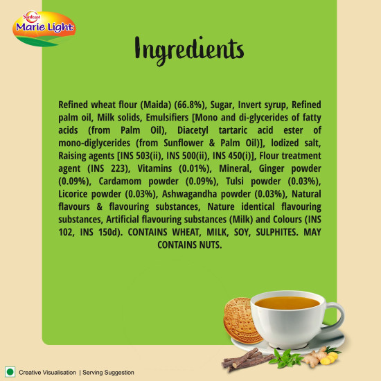 Sunfeast Veda Marie Light Biscuits - Enriched with Natural Ingredients
