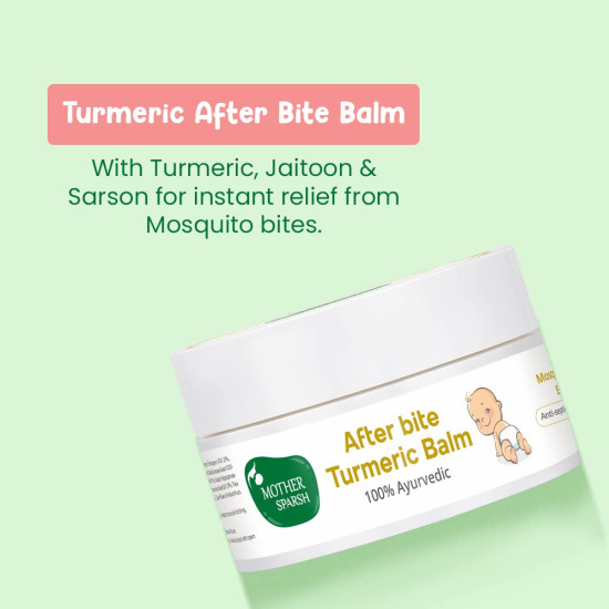 Mother Sparsh After Bite Turmeric Balm & 98% Water Wipes - Ayurvedic & Safe for Babies